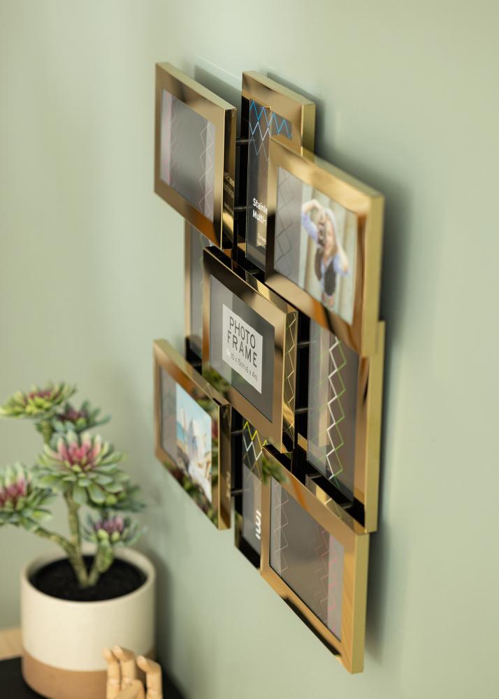 Stainless Steel Collageram Guld - 9 Bilder