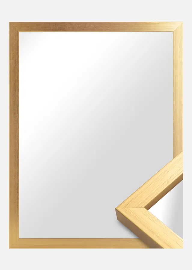 Spegel Blocky Guld - Egna Mått