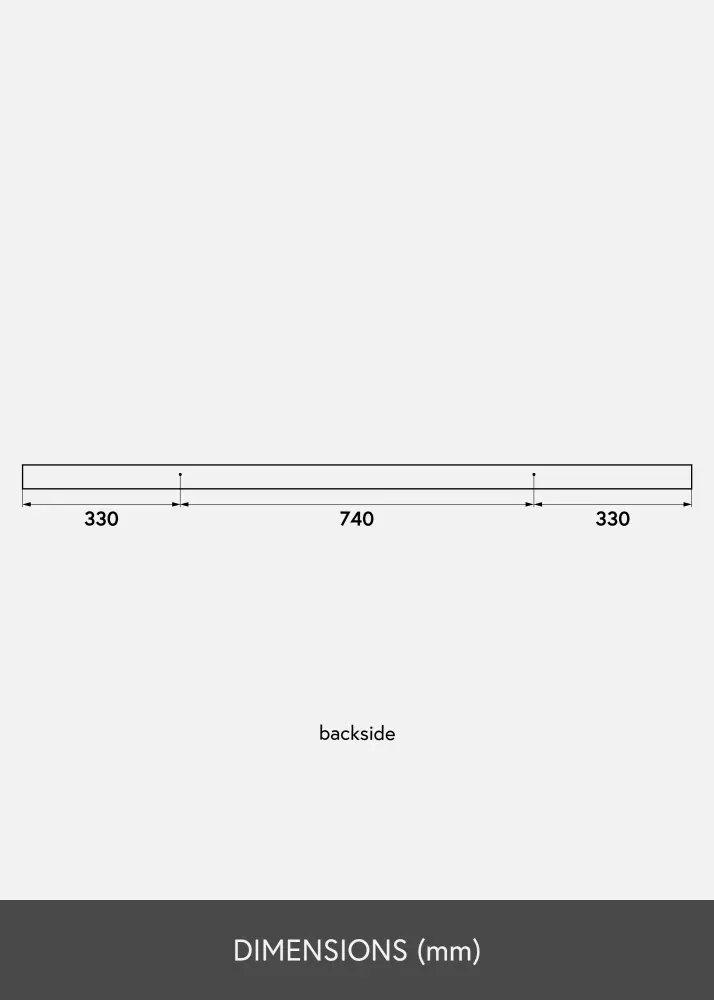 Tavelhylla Ek 140 cm