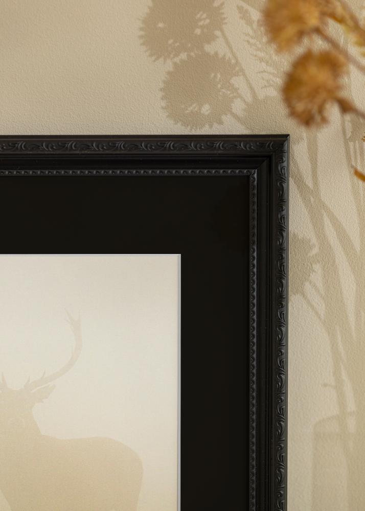 Ram Abisko Svart 40x50 cm - Passepartout Svart 29,7x42 cm (A3)