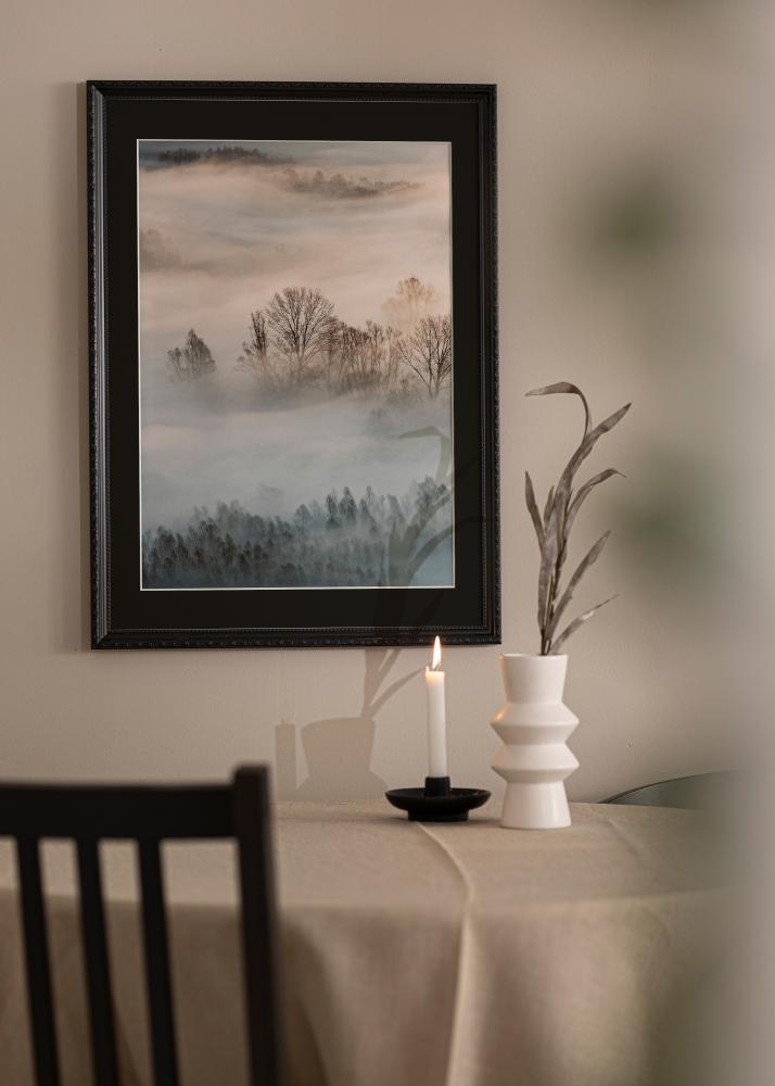 Ram Abisko Svart 40x50 cm - Passepartout Svart 29,7x42 cm (A3)