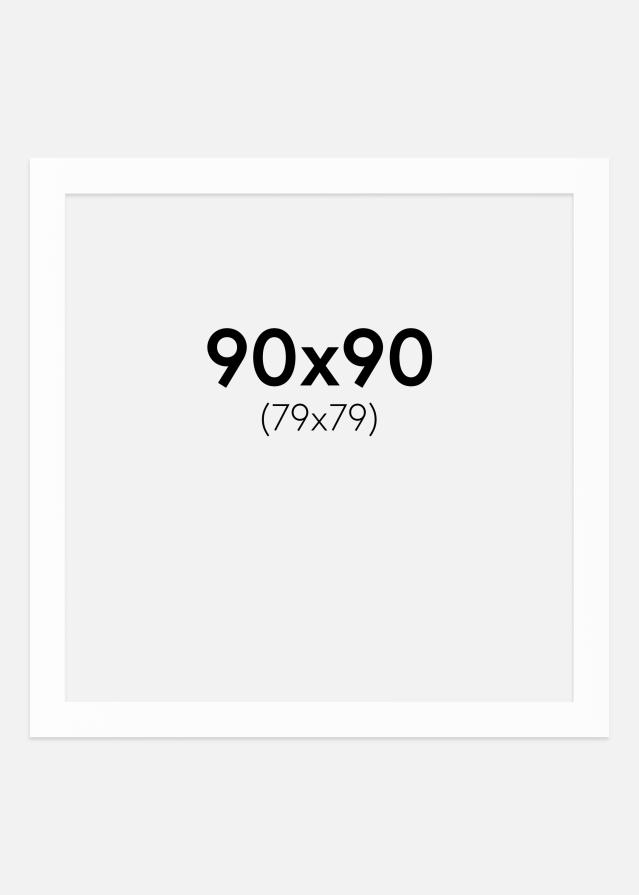 Passepartout Canson Vit (Vit kärna) 90x90 cm (79x79)