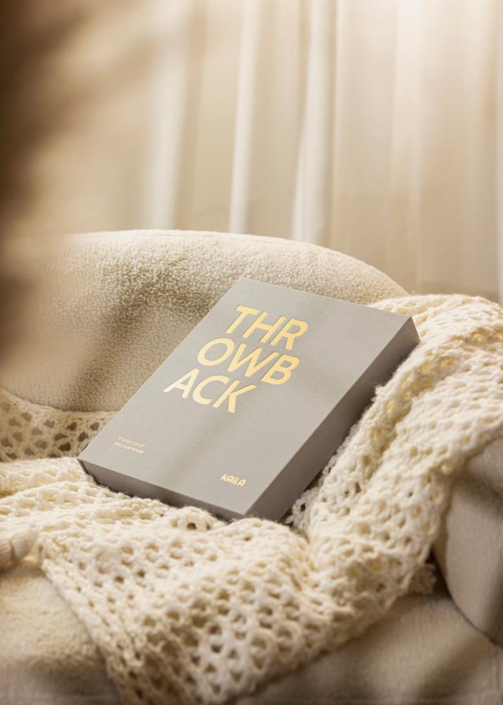 KAILA THROWBACK Grey - Coffee Table Photo Album (60 Svarta Sidor / 30 Blad)