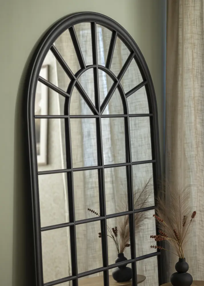 Spegel Window Tall Dome Svart 103x180 cm