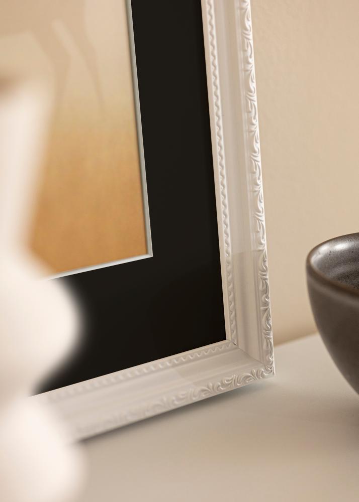 Ram Abisko Vit 24x30 cm - Passepartout Svart 18x24 cm