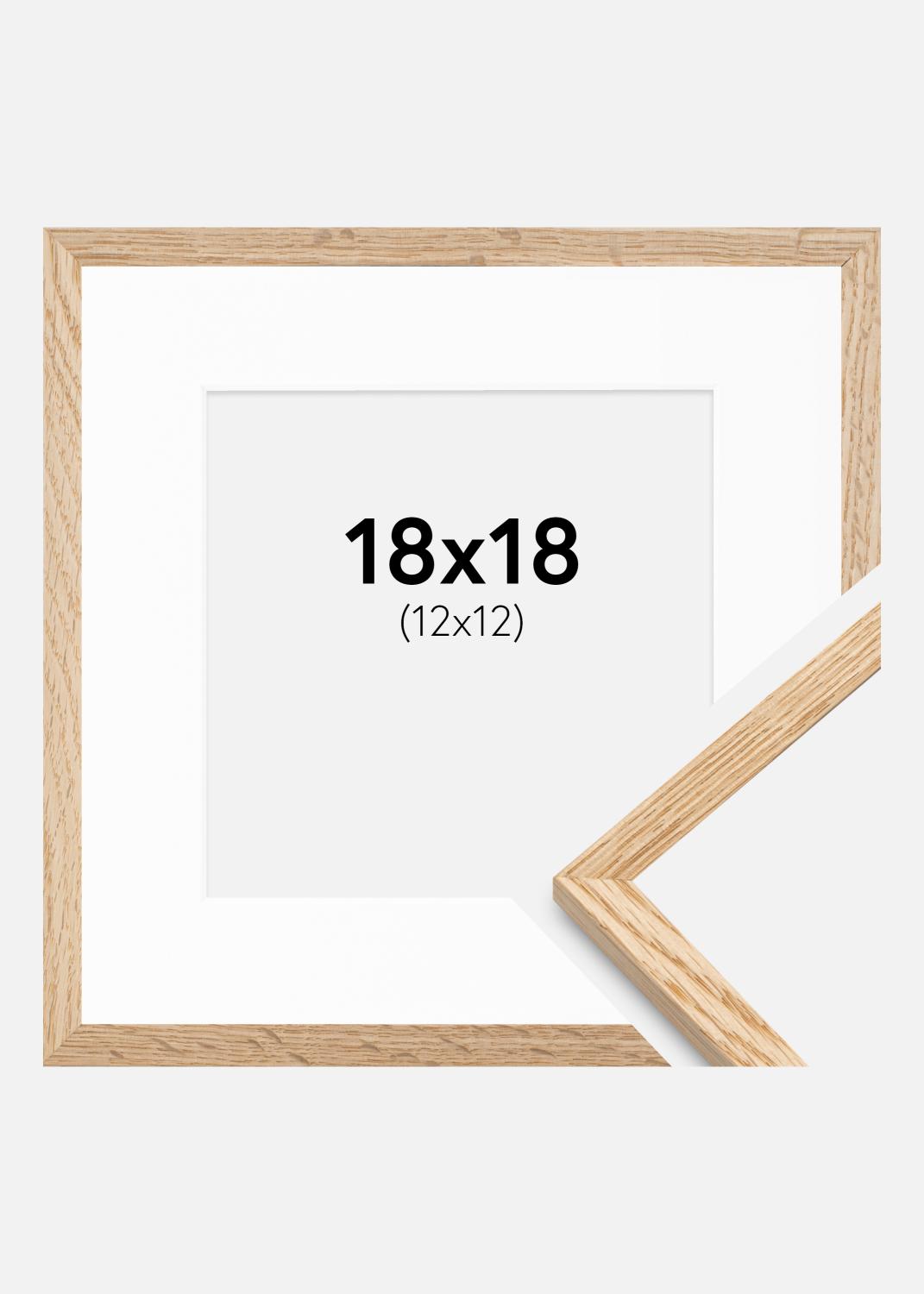 Product Image for Ram Tunn Ek 18x18 cm - Passepartout Vit 13x13 cm