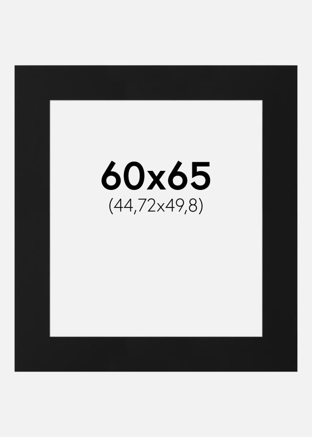 Passepartout Svart Standard (Vit Kärna) 60x65 cm (44,72x49,8)