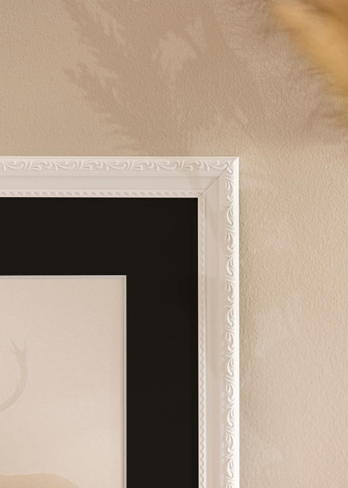 Ram Abisko Vit 24x30 cm - Passepartout Svart 18x24 cm