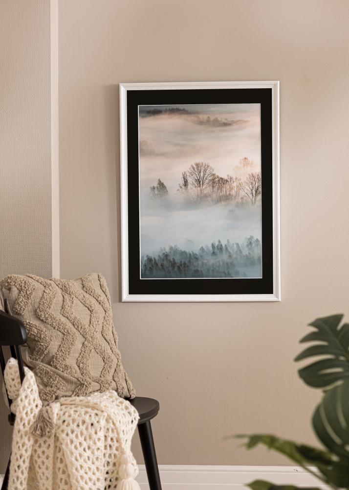 Ram Abisko Vit 24x30 cm - Passepartout Svart 18x24 cm