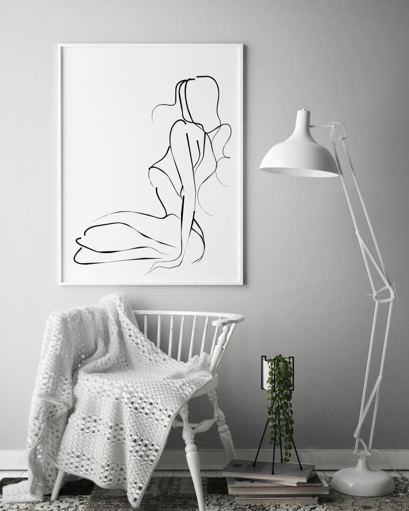 Line drawing II 30x40 cm Poster