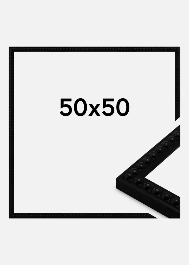 Ram Perla Akrylglas Svart 50x50 cm