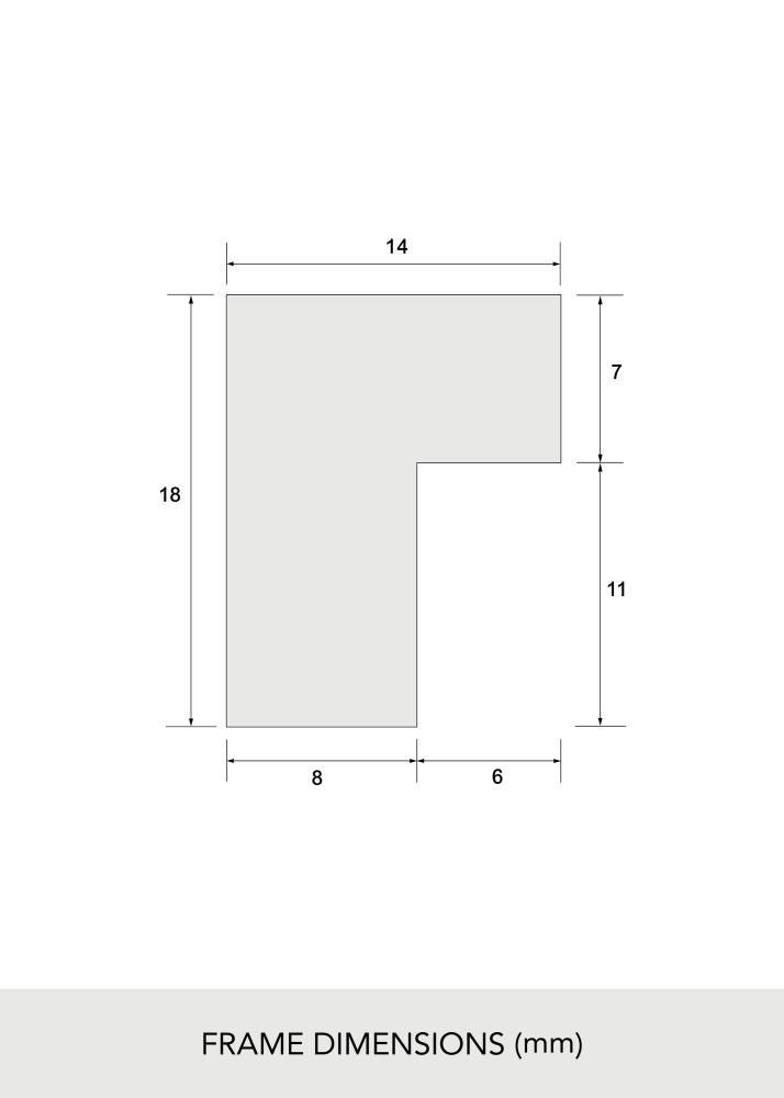 Ram Massiv Ek Akrylglas 21x29,7 cm (A4)