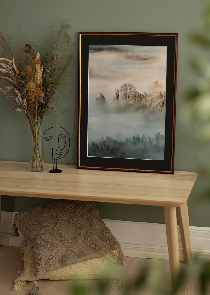 Ram Horndal Brun 50x60 cm - Passepartout Svart 40x50 cm