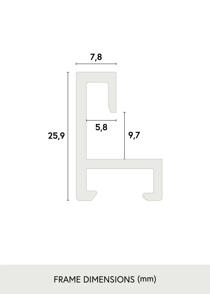 Ram Nielsen Premium Alpha Blank Svart 50x100 cm