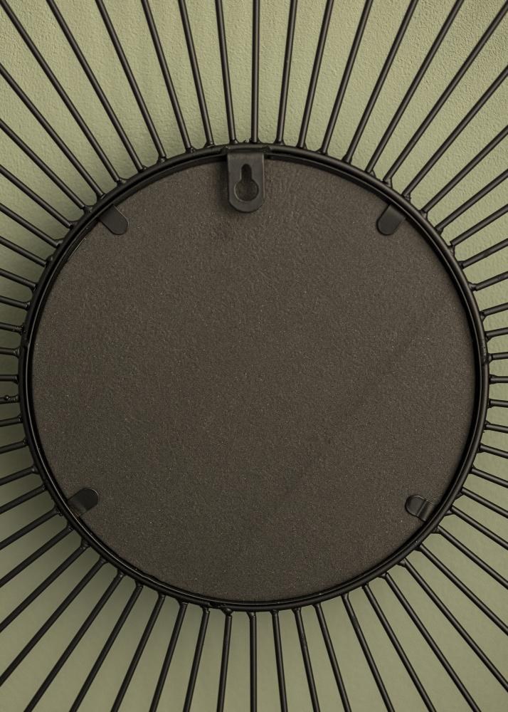 KAILA Rund Spegel Lines - Svart 60 cm Ø