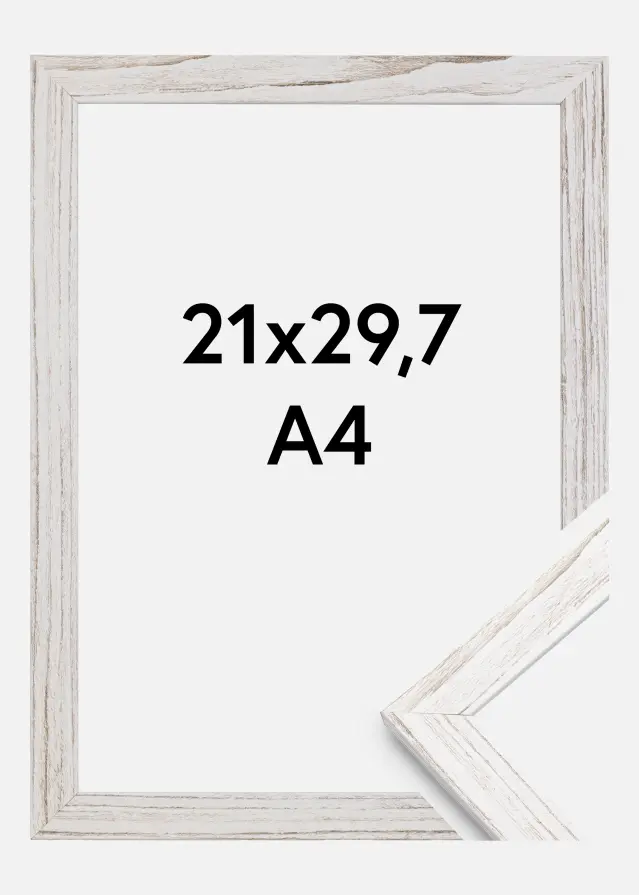 Ram Stilren Akrylglas Vintage White 21x29,7 cm (A4)