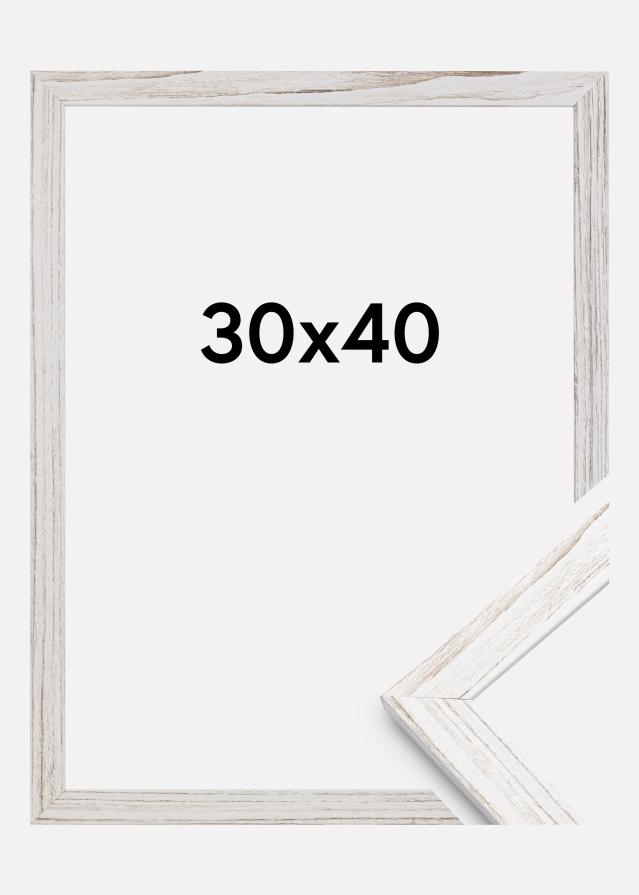 Ram Stilren Akrylglas Vintage White 30x40 cm