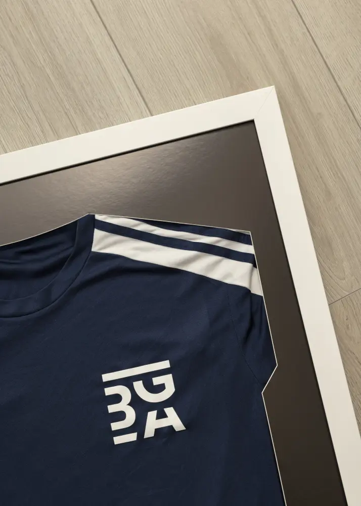 Ram Jersey Box Akrylglas Vit/Svart 60x80 cm