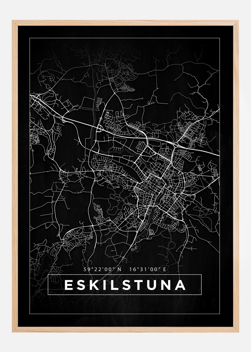 Product Image for Karta - Eskilstuna - Svart Poster (30x40 cm)