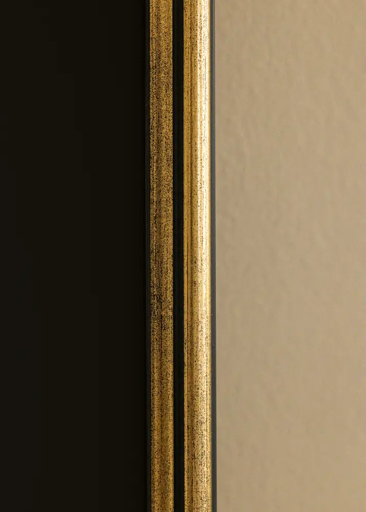 Ram Horndal Guld 30x40 cm - Passepartout Svart 21x29,7 cm (A4)