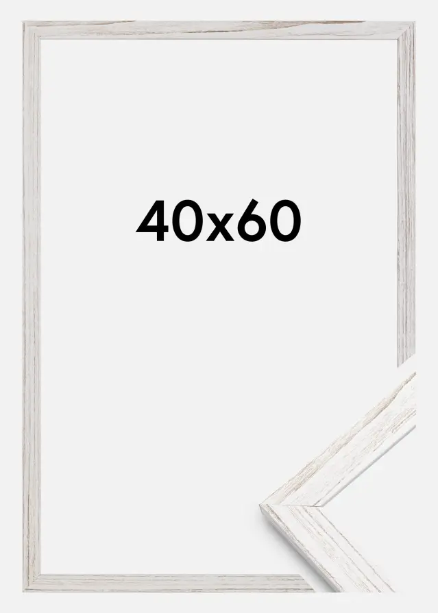 Ram Stilren Akrylglas Vintage White 40x60 cm