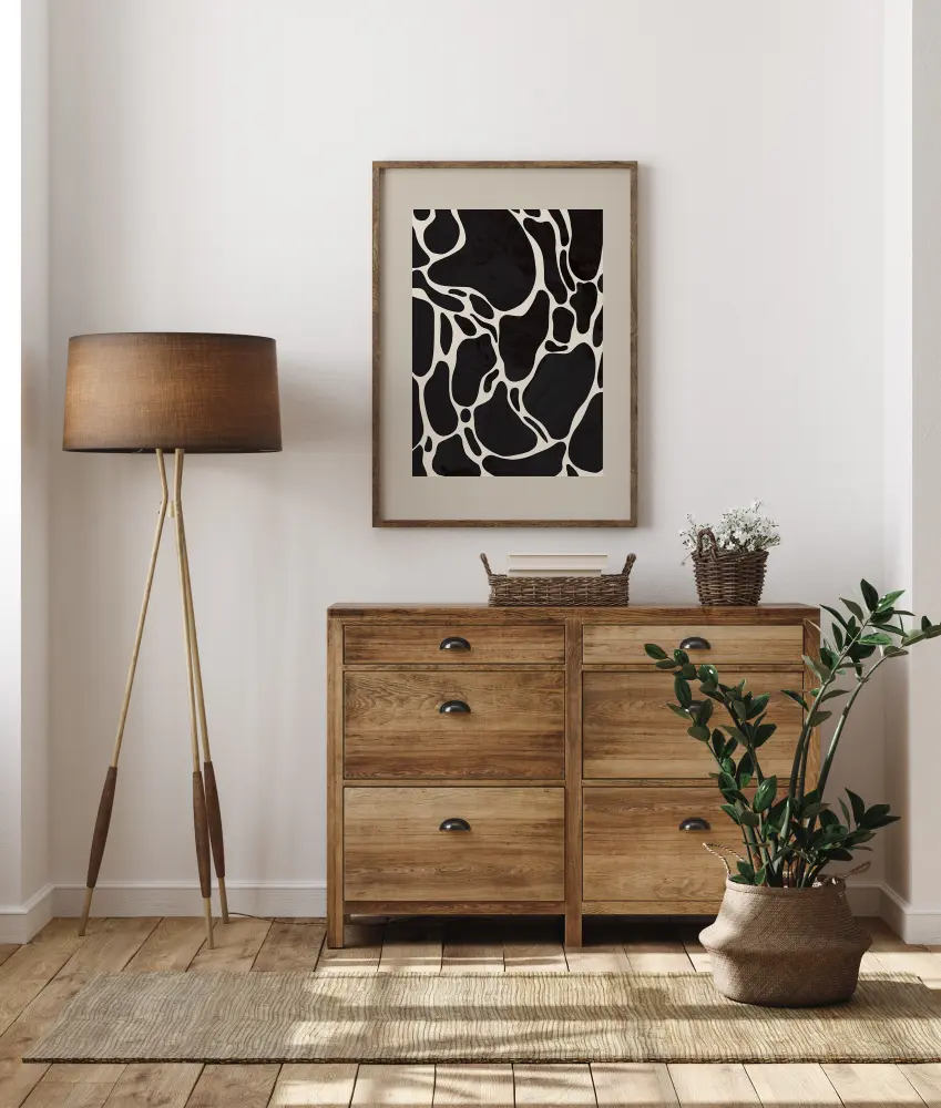 Giraffe Sand Poster