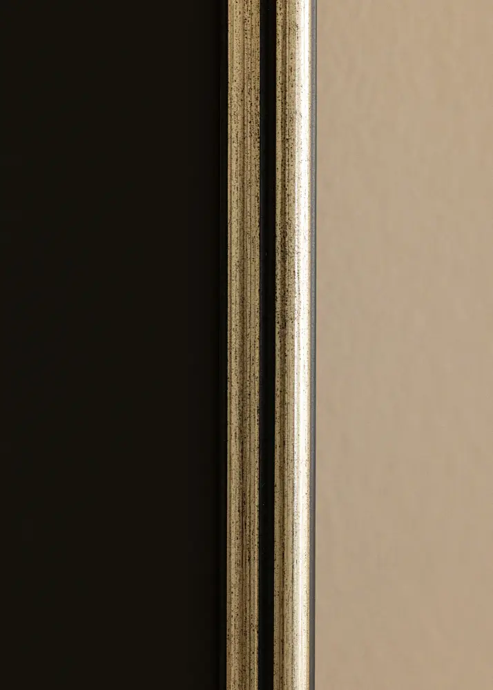 Ram Horndal Silver 30x40 cm - Passepartout Svart 21x29,7 cm (A4)