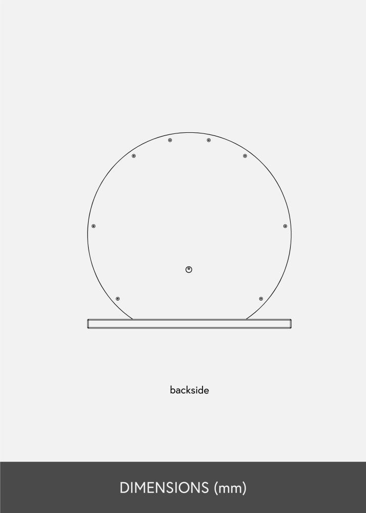 KAILA Sminkspegel V Vit - 50x48 cm