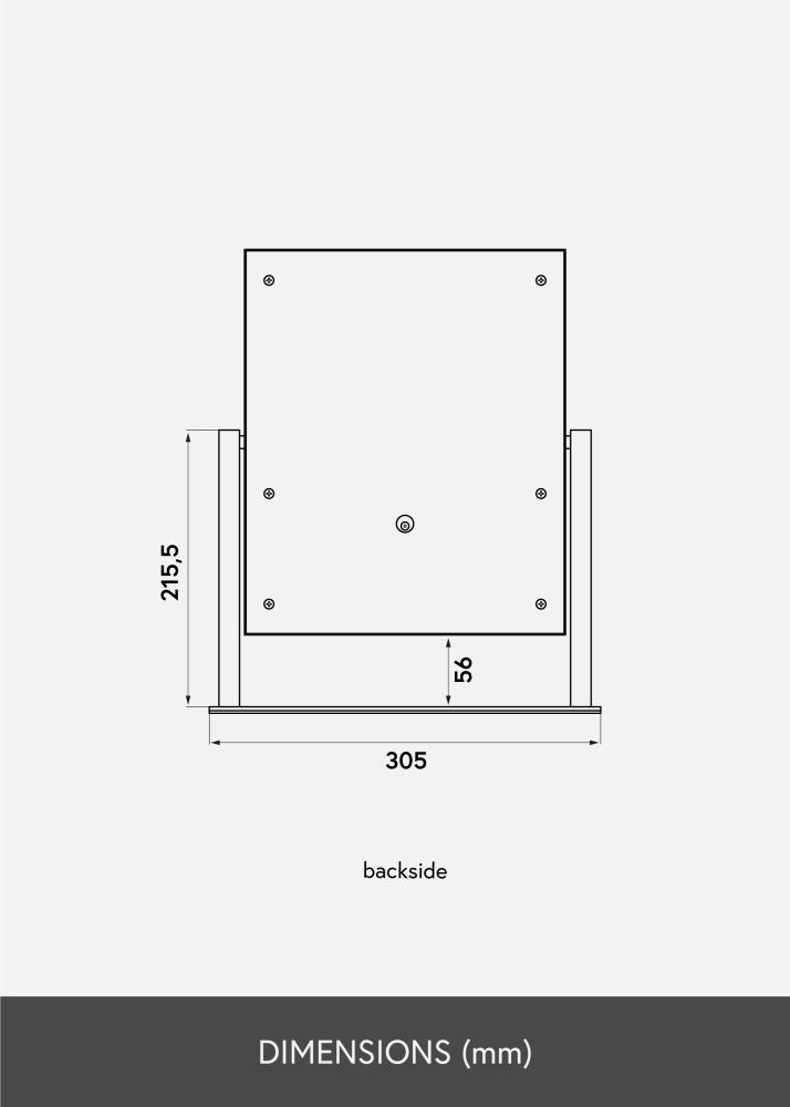 KAILA Sminkspegel VII Svart - 30x36 cm