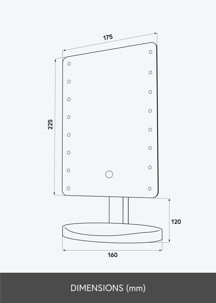 KAILA Sminkspegel Port Rosa 17x22 cm