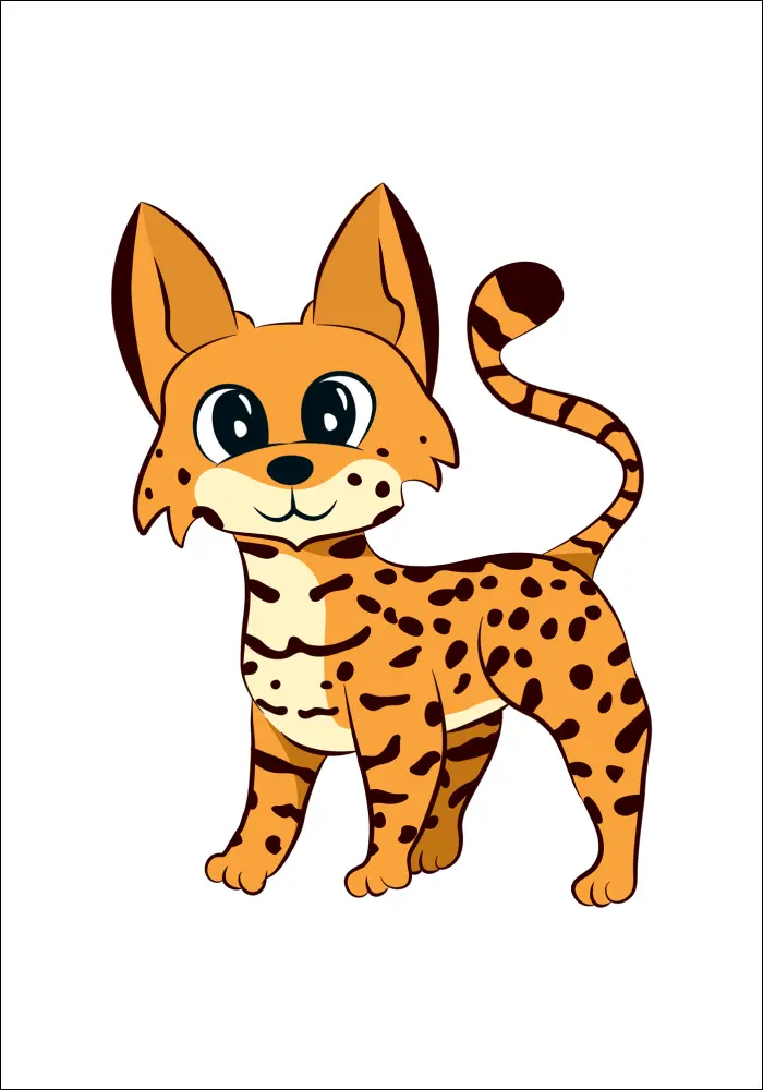 Världens Djur Serval Poster