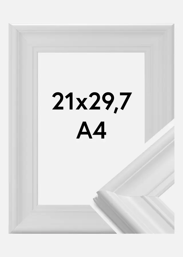 Ram Mora Premium Akrylglas Vit 21x29,7 cm (A4)