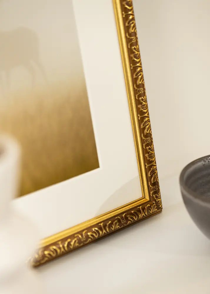 Ram Swirl Akrylglas Guld 29,7x42 cm (A3)