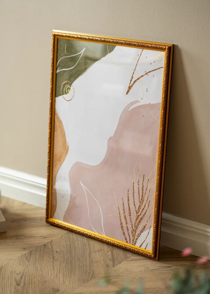 Ram Swirl Akrylglas Guld 29,7x42 cm (A3)