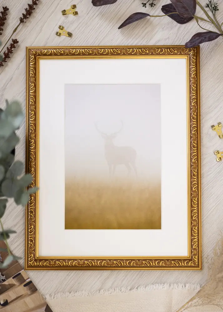 Ram Swirl Akrylglas Guld 29,7x42 cm (A3)