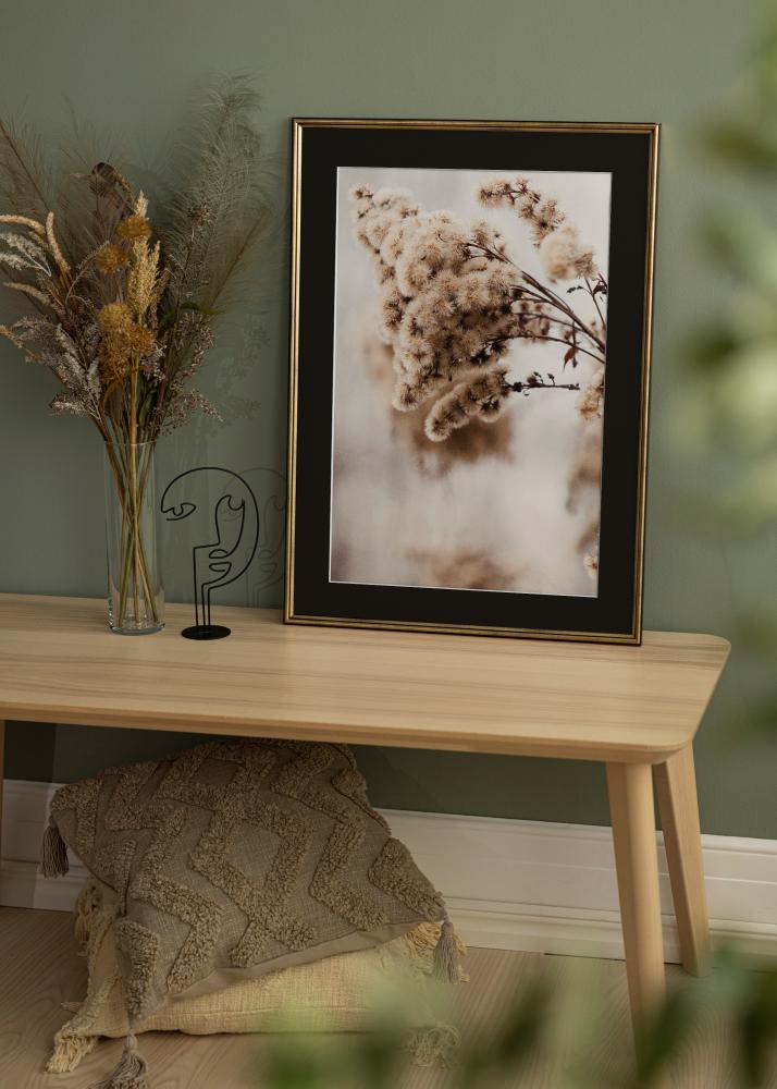 Ram Horndal Guld 35x50 cm - Passepartout Svart 24x30 cm
