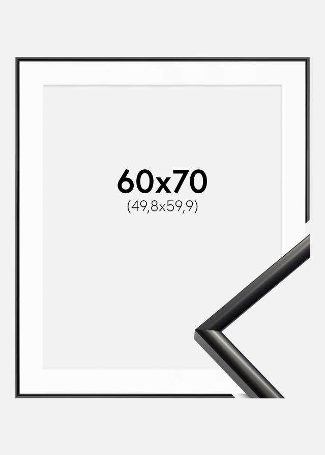 Ram New Lifestyle Svart 60x70 cm - Passepartout Vit 20x24 inches