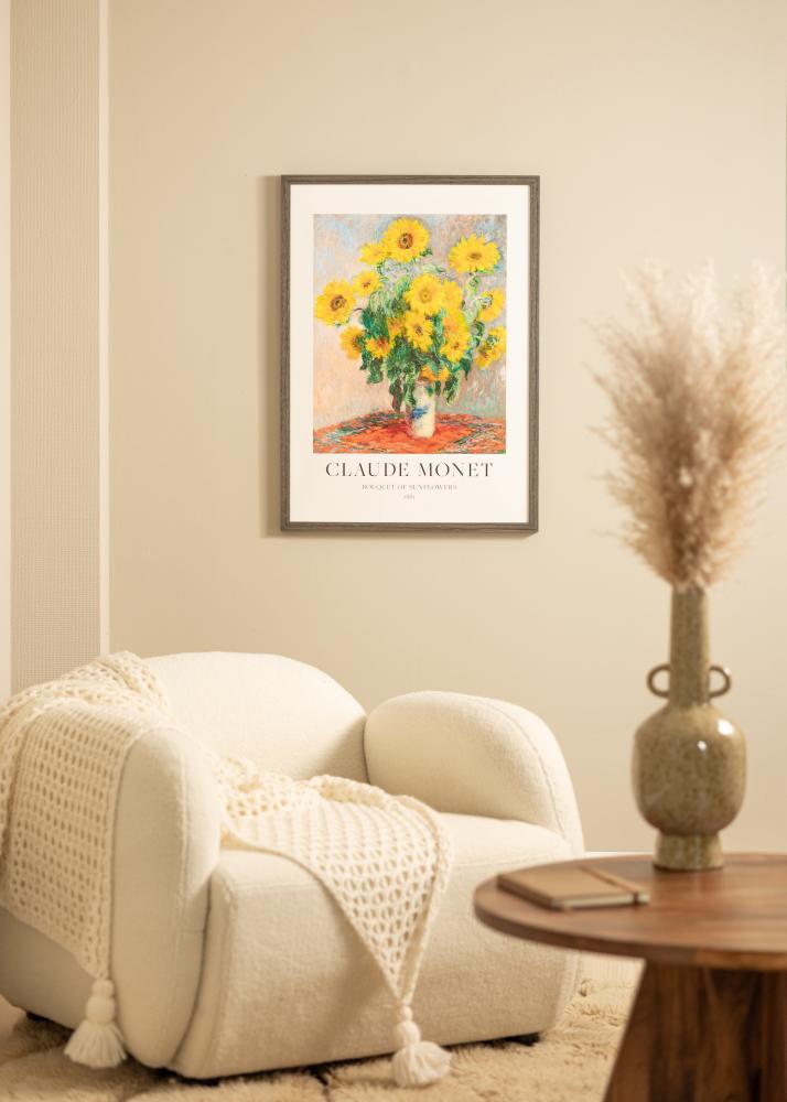 Ram Hermes Akrylglas Grey Oak 50x65 cm