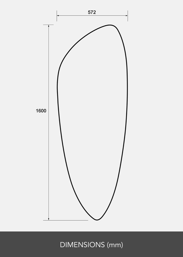 Spegel Slim Clear 160x57 cm