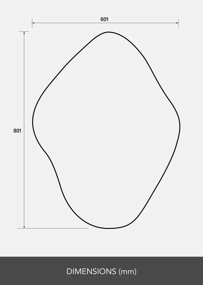 Spegel Biface 60x80 cm