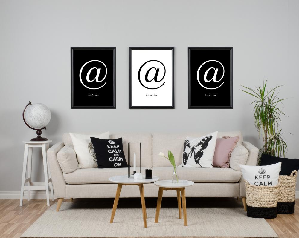 Reach me - Svart med vitt tryck Poster