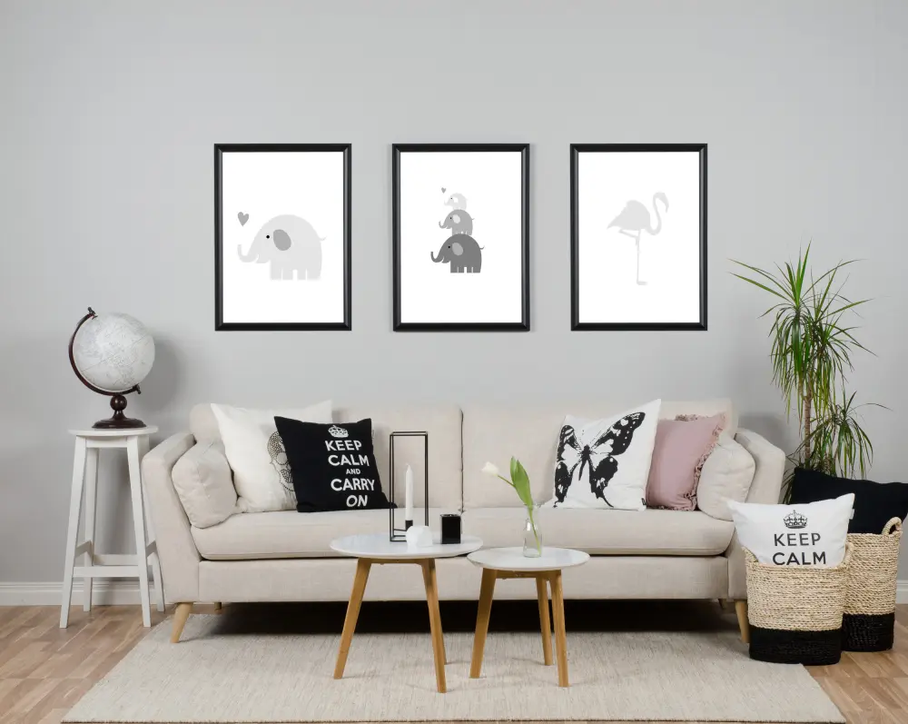Flamingo - Grå Poster