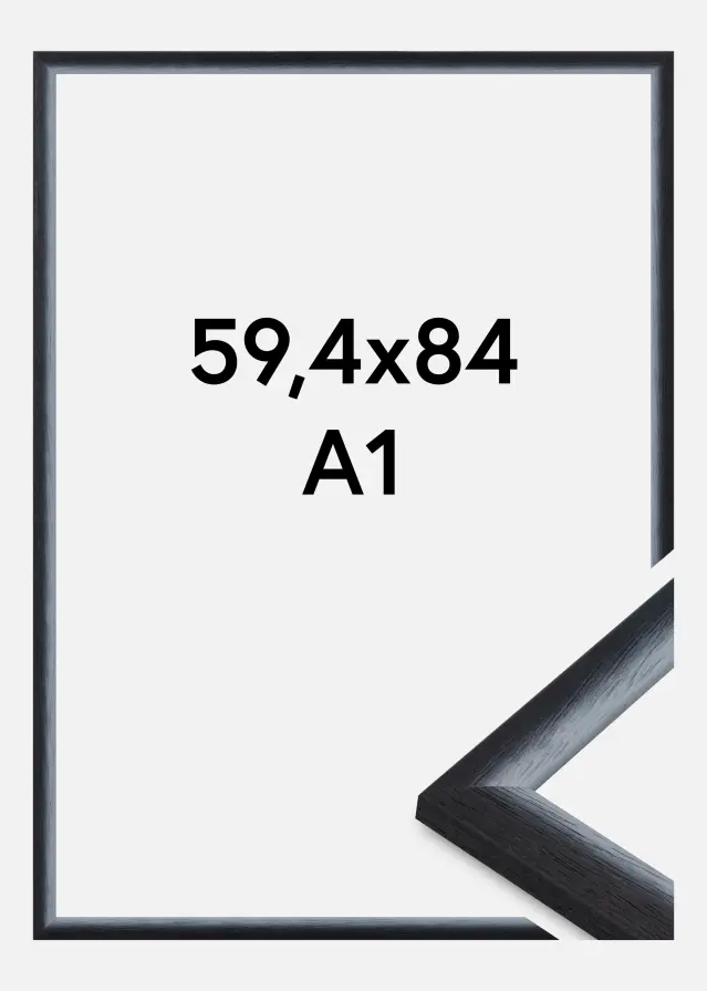 Ram Cornwall Akrylglas Svart 59,4x84,1 cm (A1)