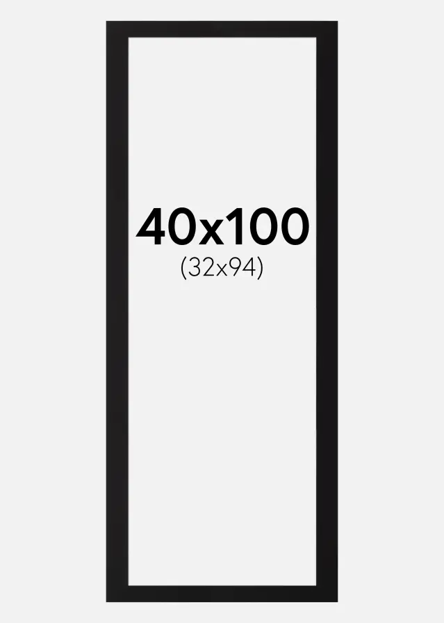 Passepartout Canson Svart (Vit kärna) 40x100 cm (32x94)