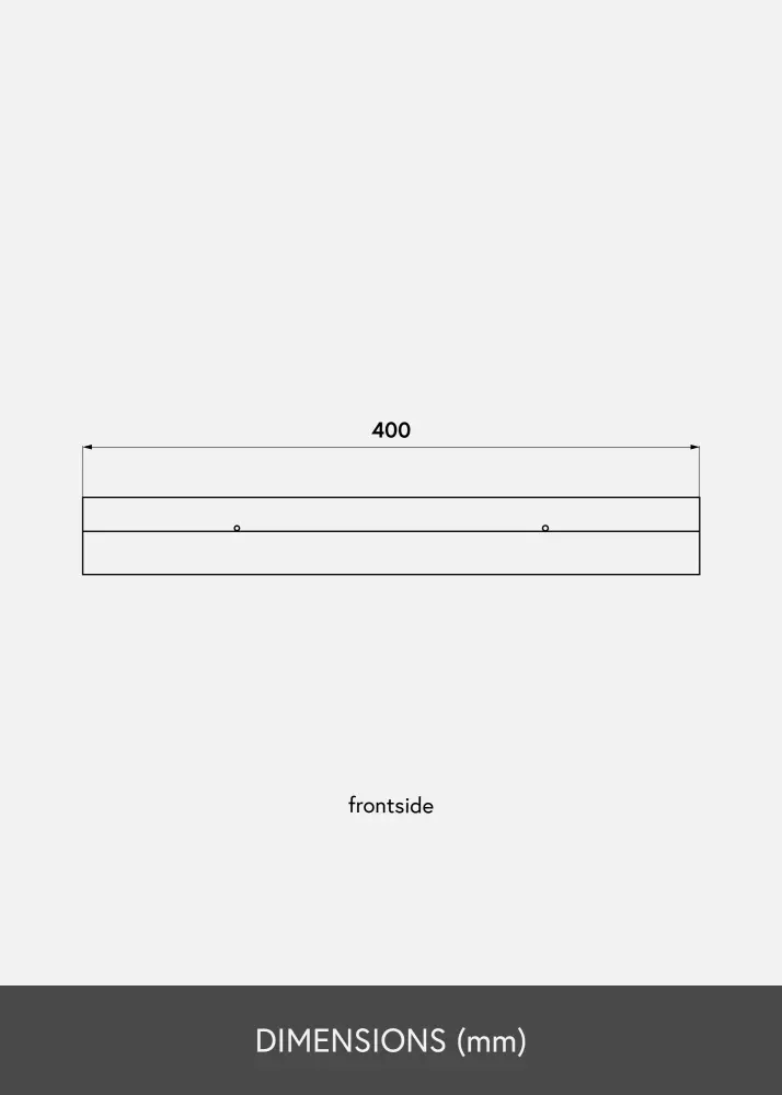 Tavelhylla Vit 40 cm