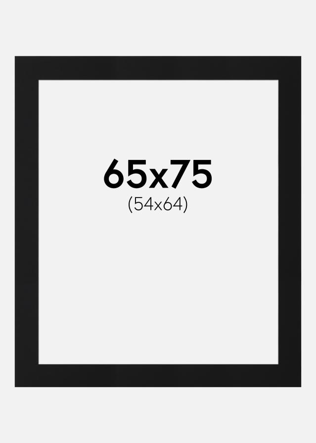 Passepartout Svart Standard (Vit Kärna) 65x75 cm (54x64)
