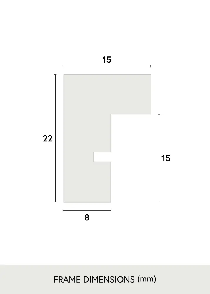 Ram E-Line Wide Akrylglas Ek 70x100 cm