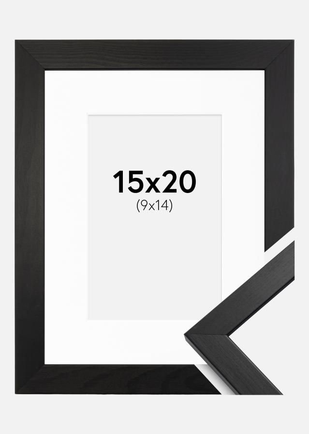 Ram Stilren Svart 15x20 cm - Passepartout Vit 10x15 cm