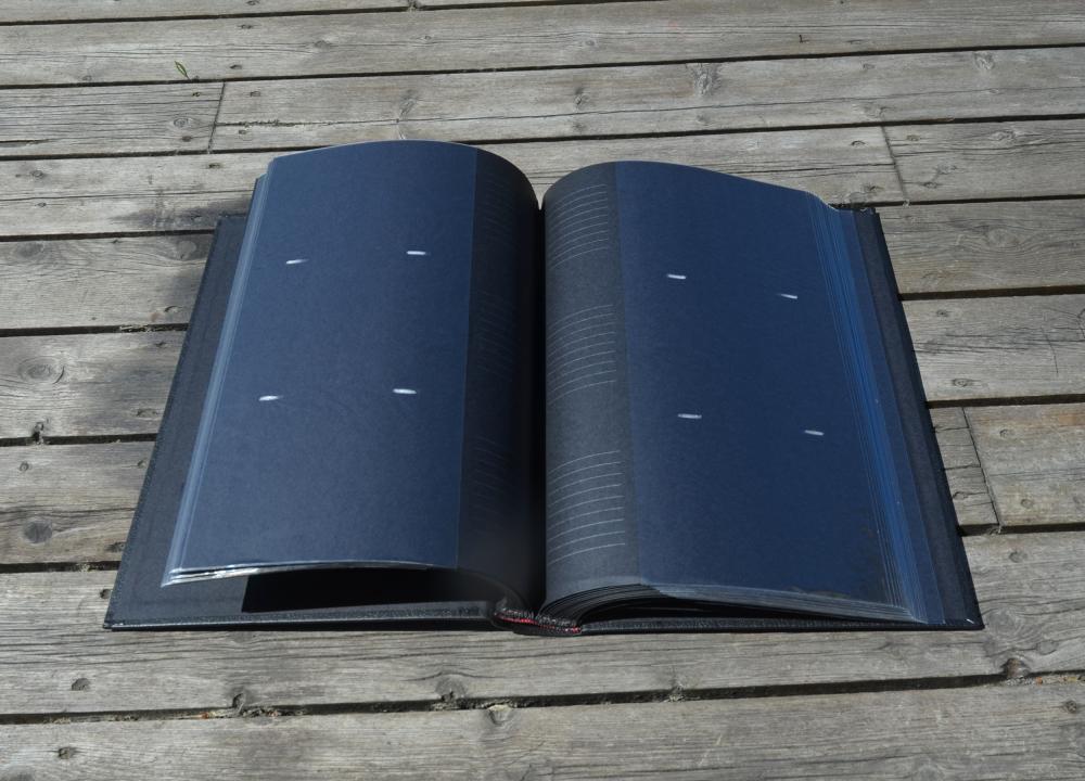 Svart fotoalbum med plastfickor för 10x15 cm bilder
