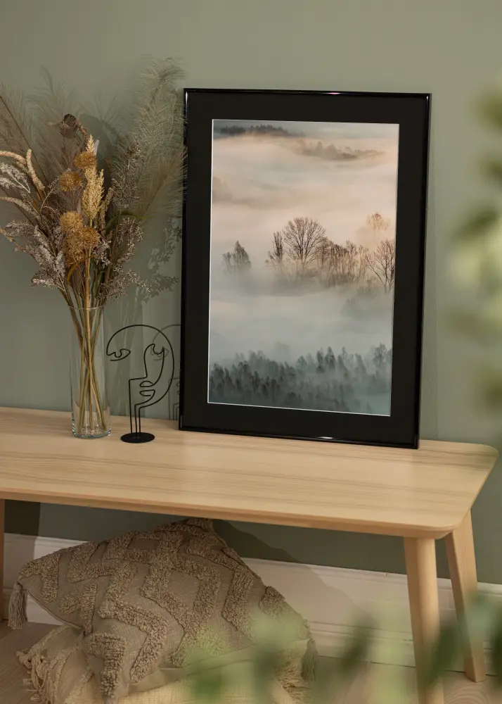 Ram New Lifestyle Svart 42x59,4 cm (A2) - Passepartout Svart 25x38 cm